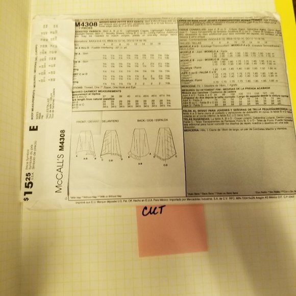 ✅4308 McCall's Womens/Misses & Petite Skirts Variet - Picture 5 of 6